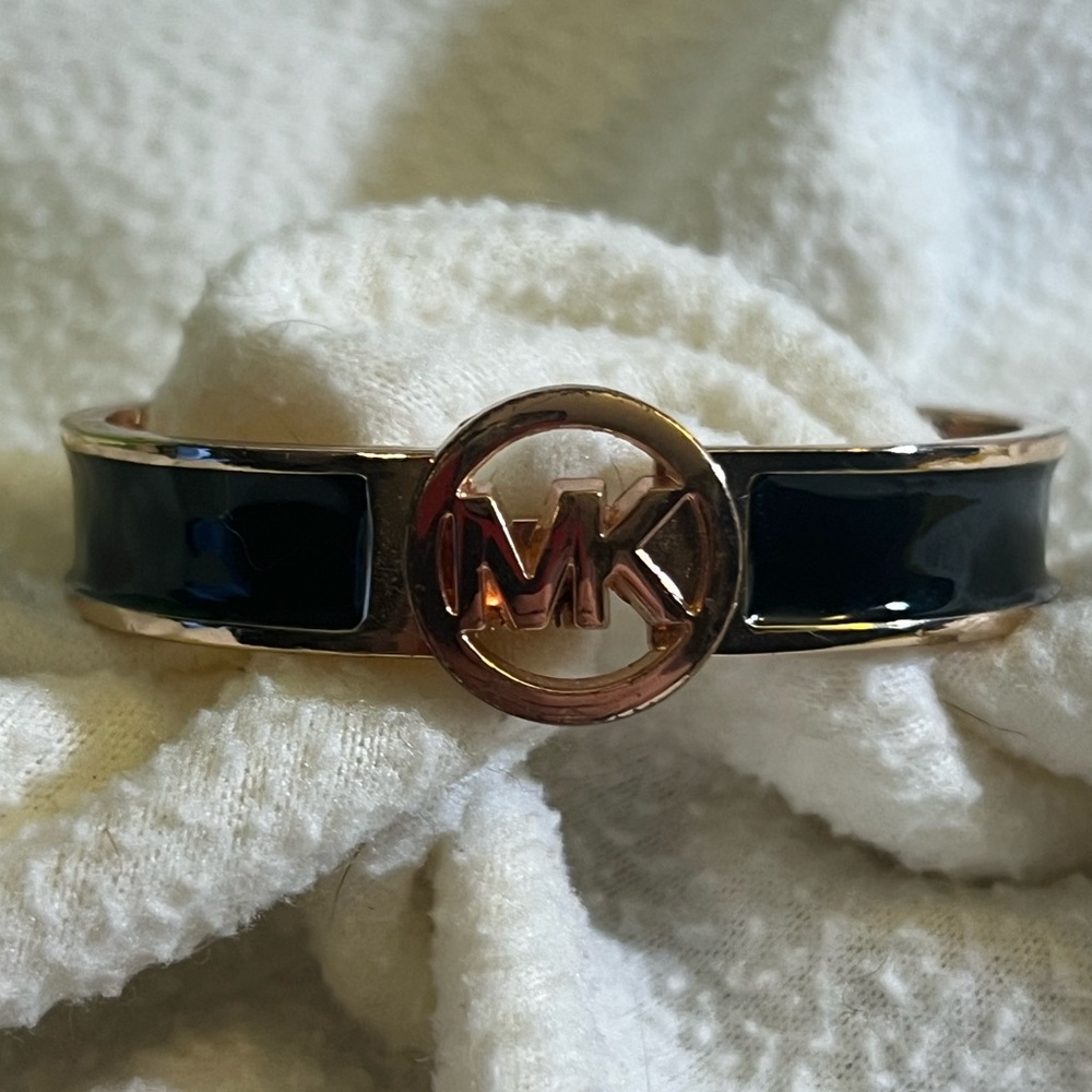 Michael Kors Black and Gold Bangle Bracelet